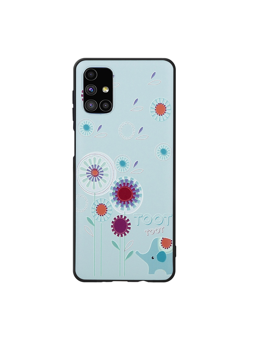 

DOOBNOOB Turquoise Blue 3D Patterned Samsung M51 Back Case