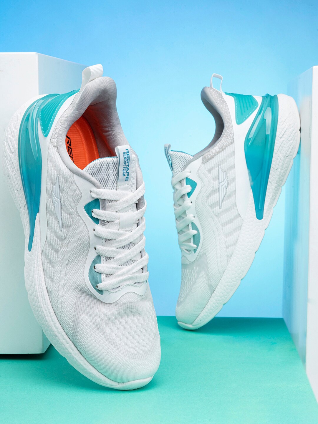 

Red Tape Men White Mesh Walking Shoes