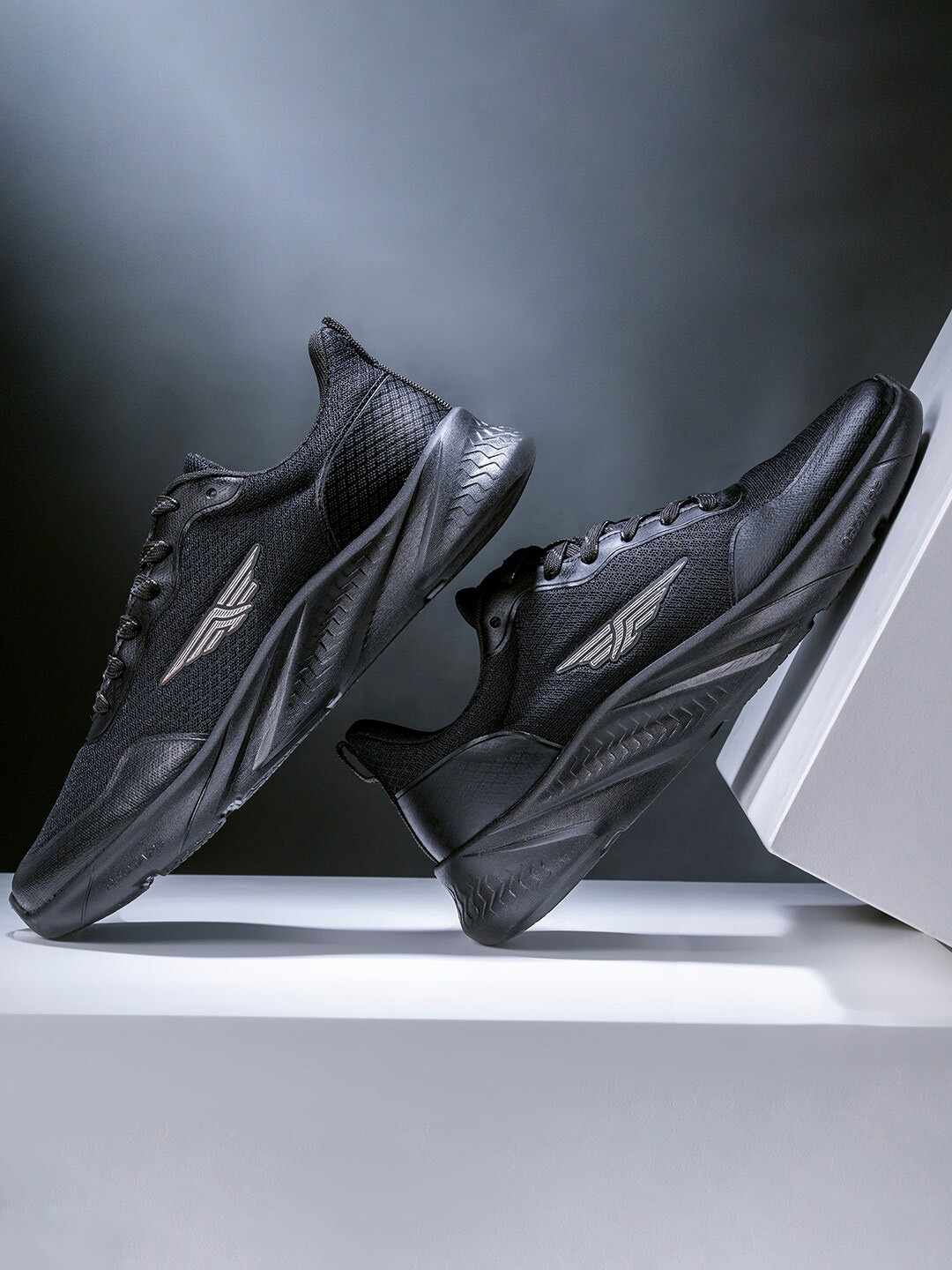 

Red Tape Men Black Mesh Walking Shoes