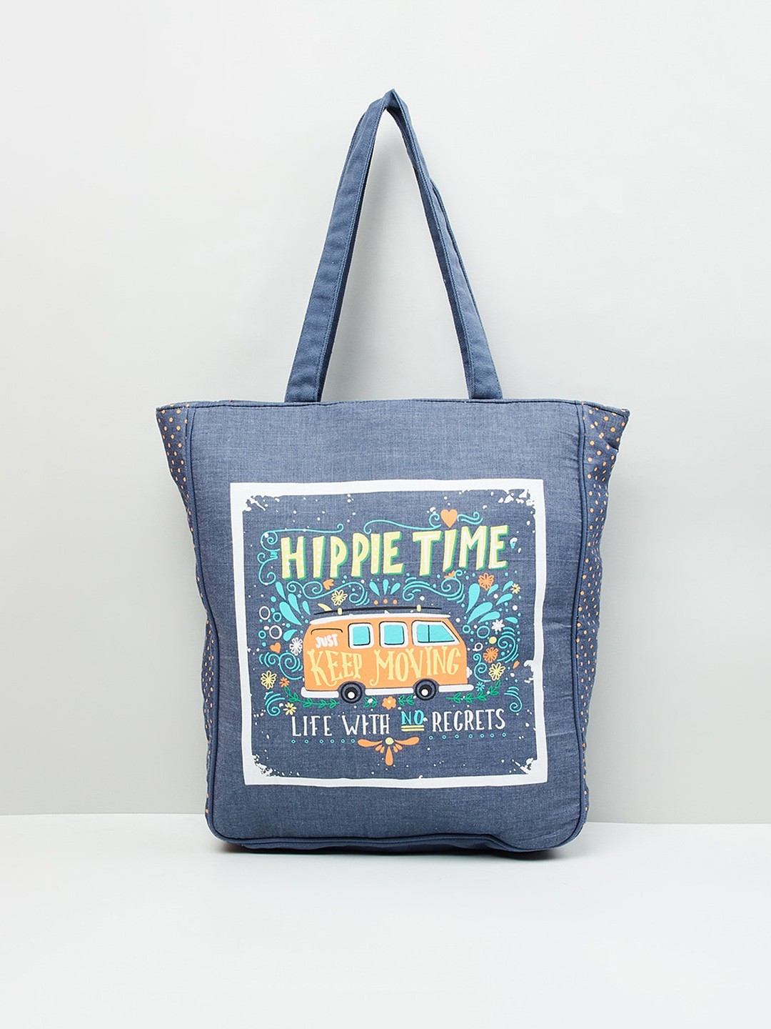 

max Women Printed Tote Bag, Blue