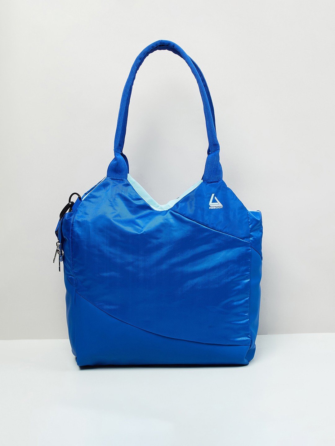 

max Women Solid Zip Closure Tote Bag, Blue