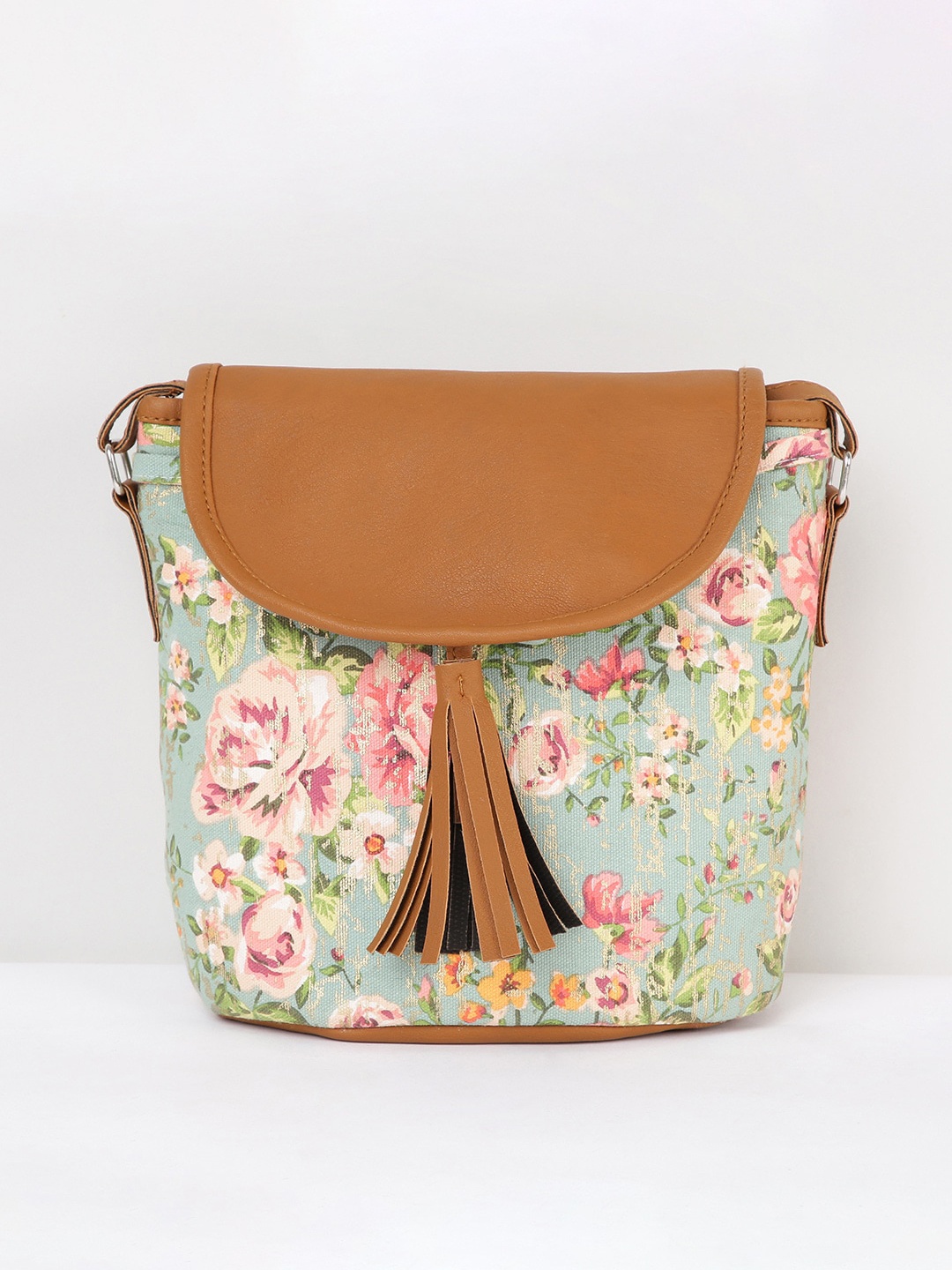 

max Women Printed Sling Bag, Blue