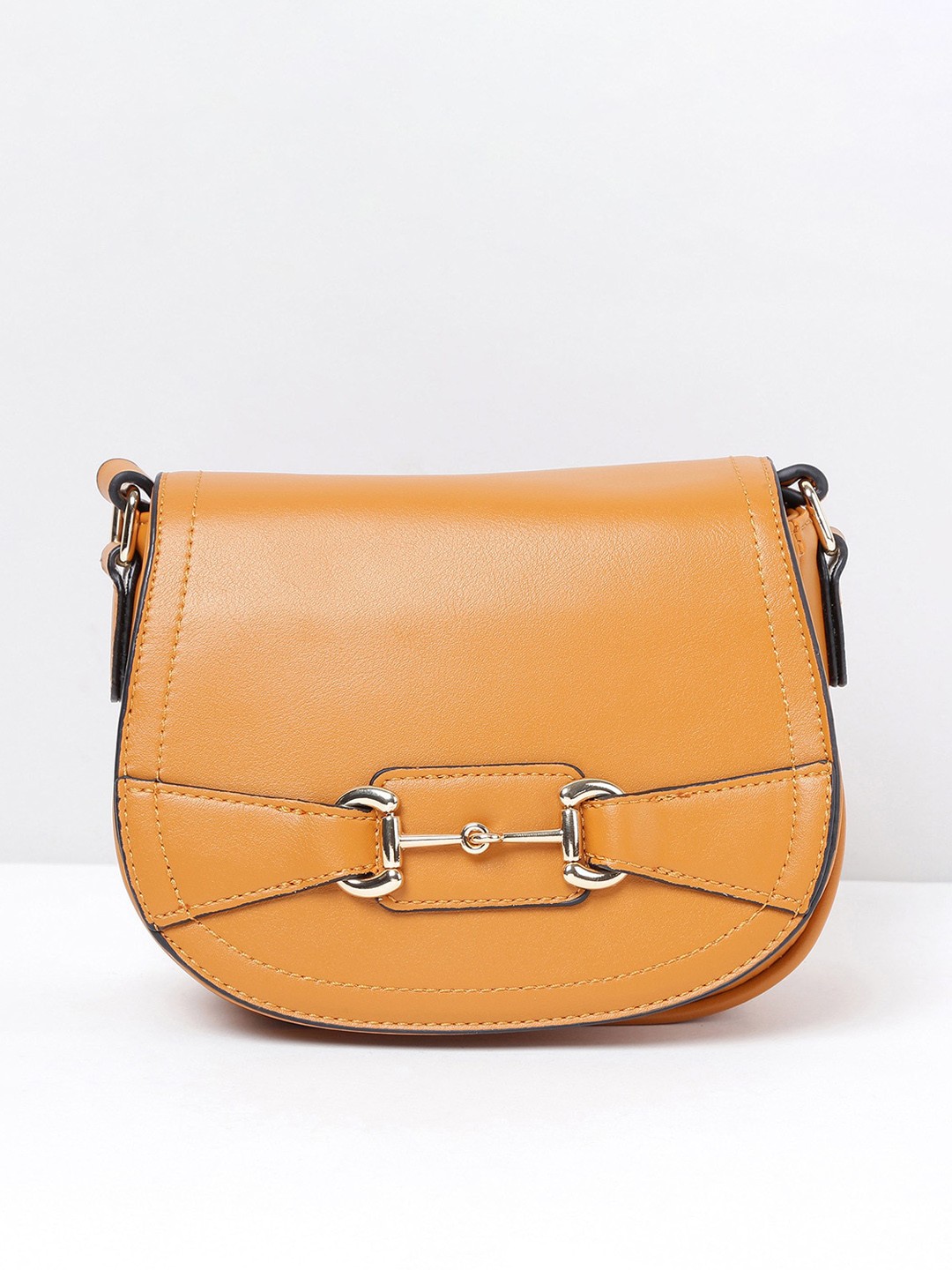 

max Women Solid Sling Bag, Mustard