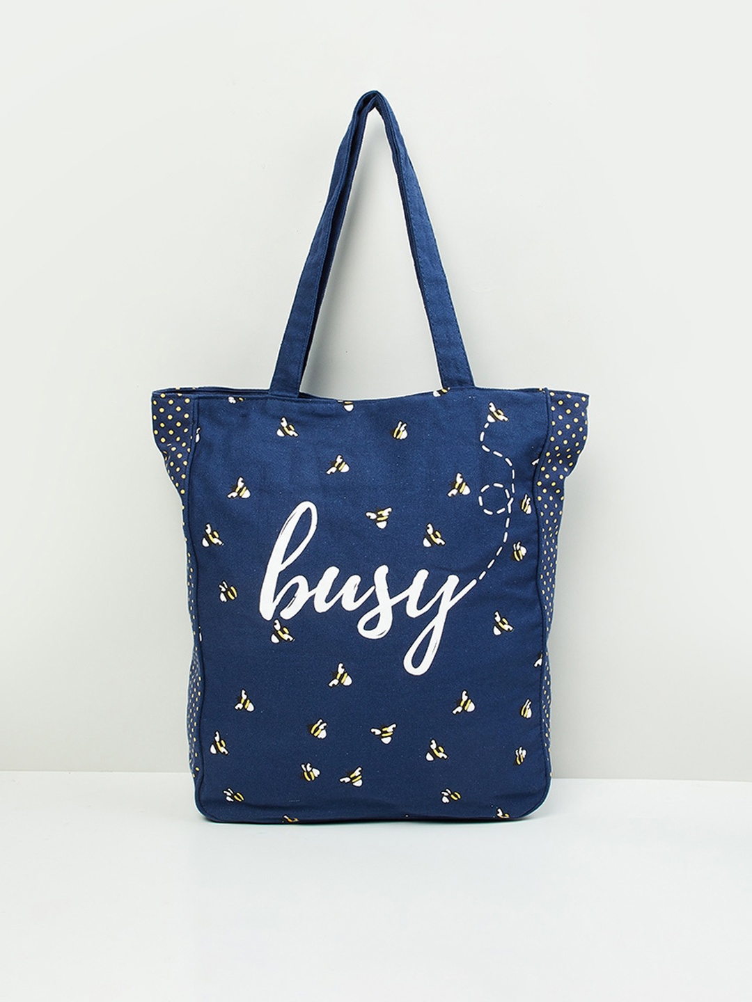 

max Women Printed Zip-Closure Tote Bag, Blue