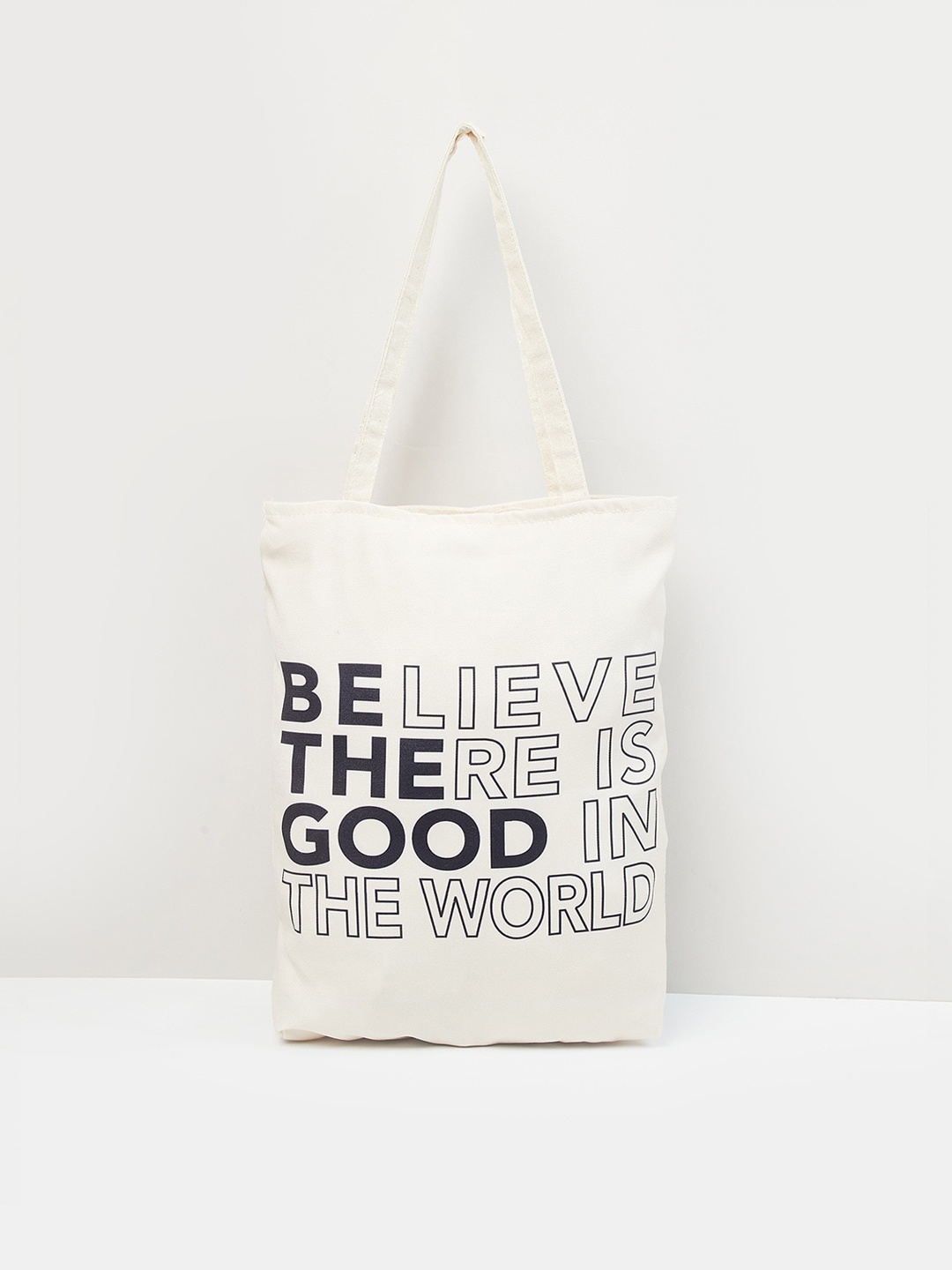 

max Women Printed Zip Closure Tote Bag, Off white