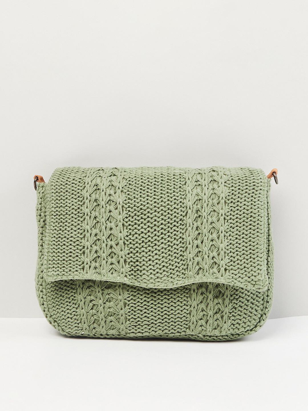 

max Women Textured Sling Bag, Green