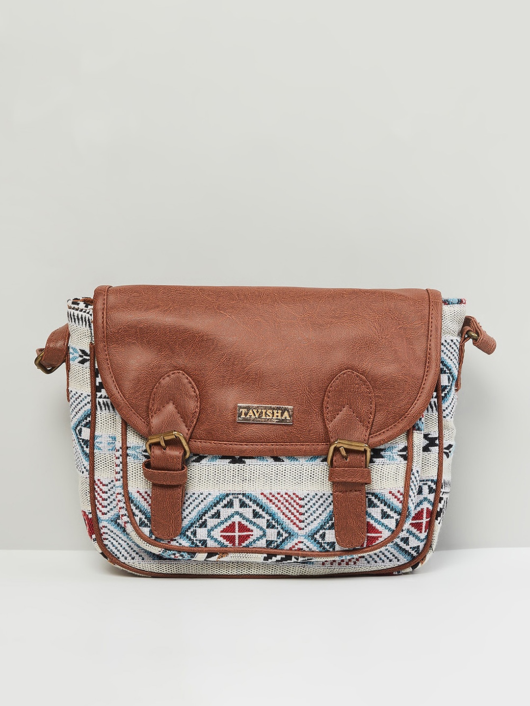 

max Women Printed Sling Bag, Off white