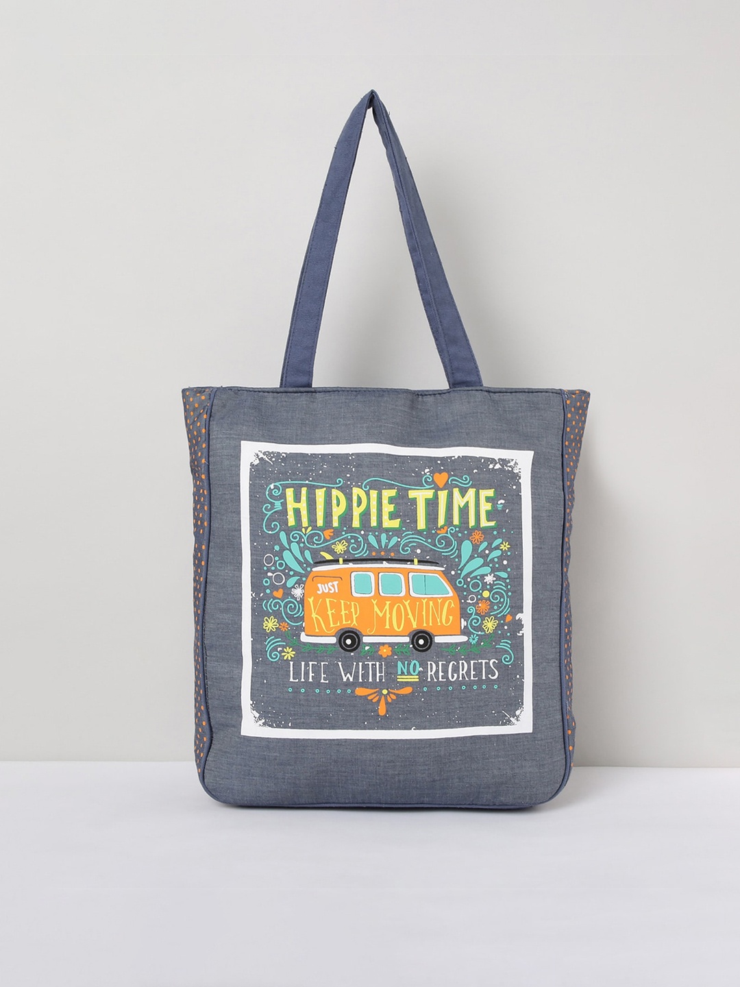 

max Women Printed Tote Bag, Blue