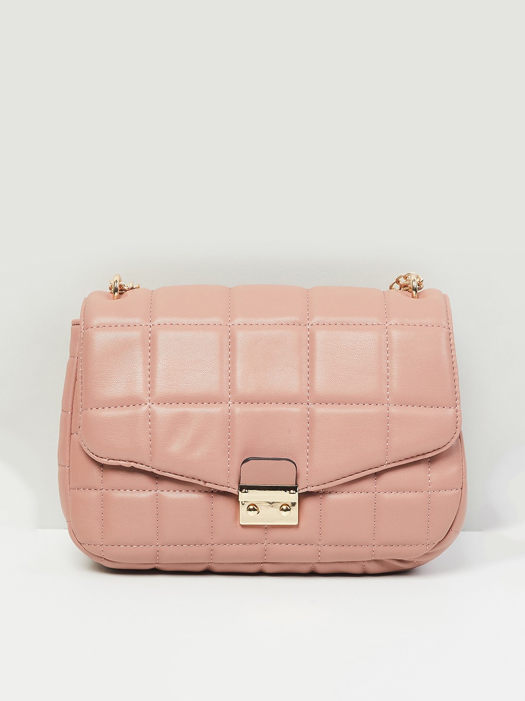 

max Women Textured Sling Bag, Peach