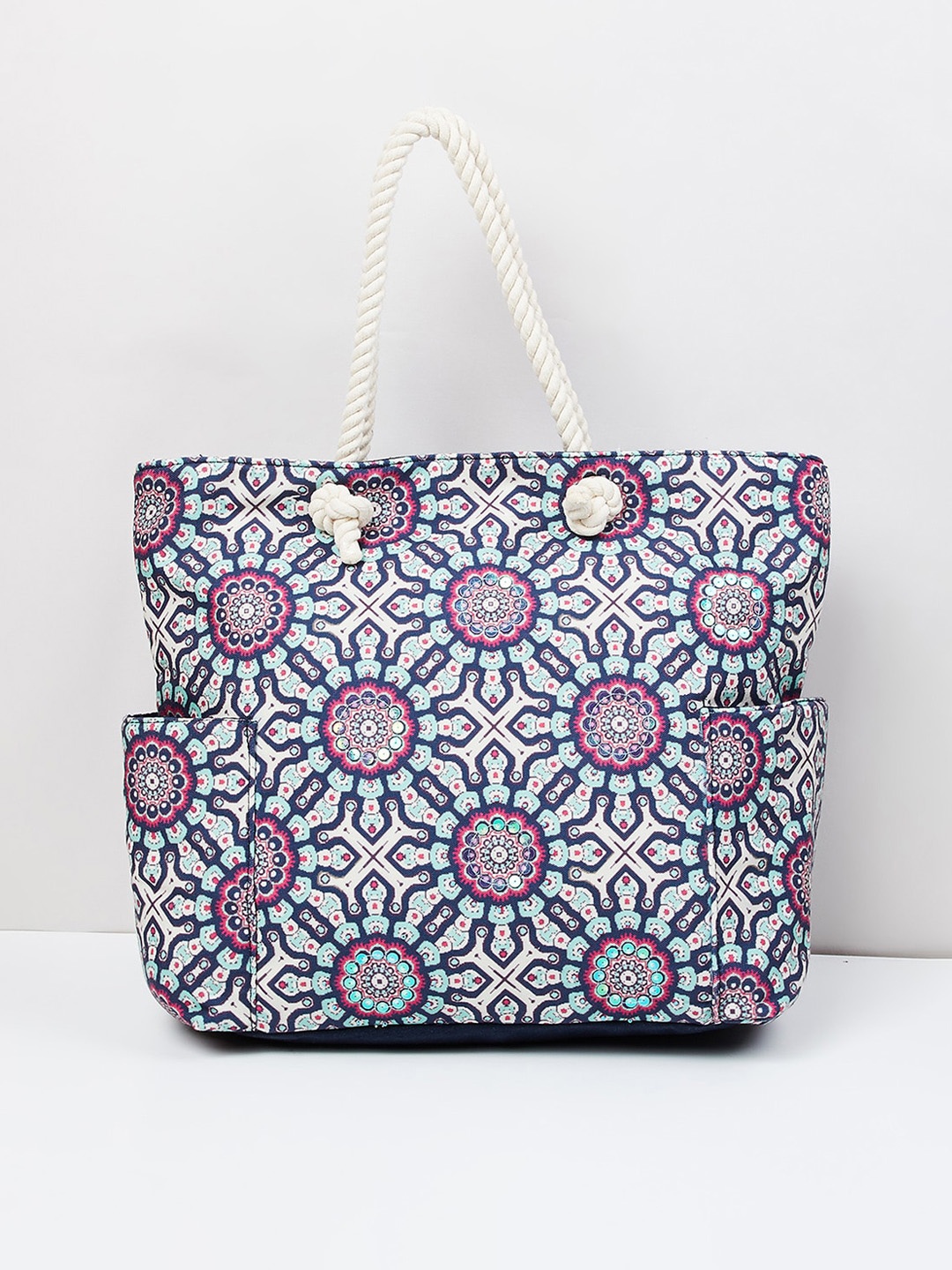 

max Women Traditional Print Tote Bag, Blue