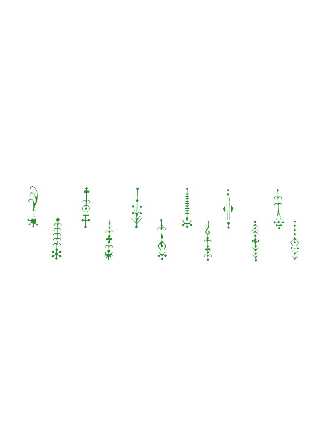 

Comet Busters 12 Pcs Reusable Designer Bindis - Green