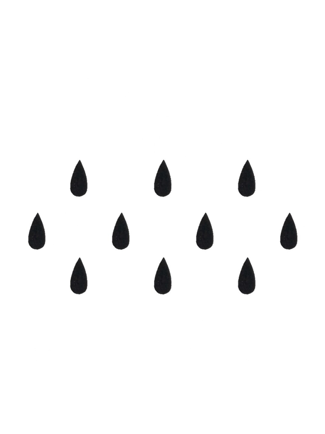 

Comet Busters 10 Pcs Reusable Teardrop-Shaped Designer Bindis - Black