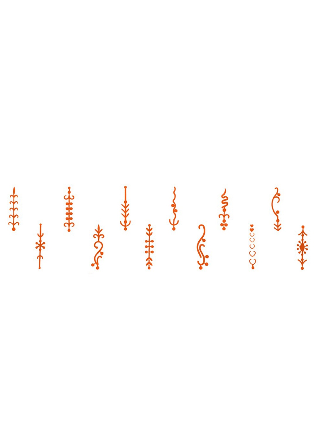 

Comet Busters 12 Pcs Reusable Designer Bindis - Orange