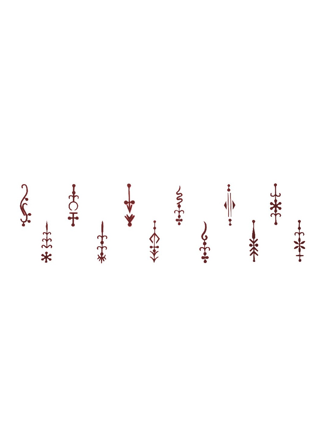 

Comet Busters 12 Pcs Reusable Designer Bindis - Maroon
