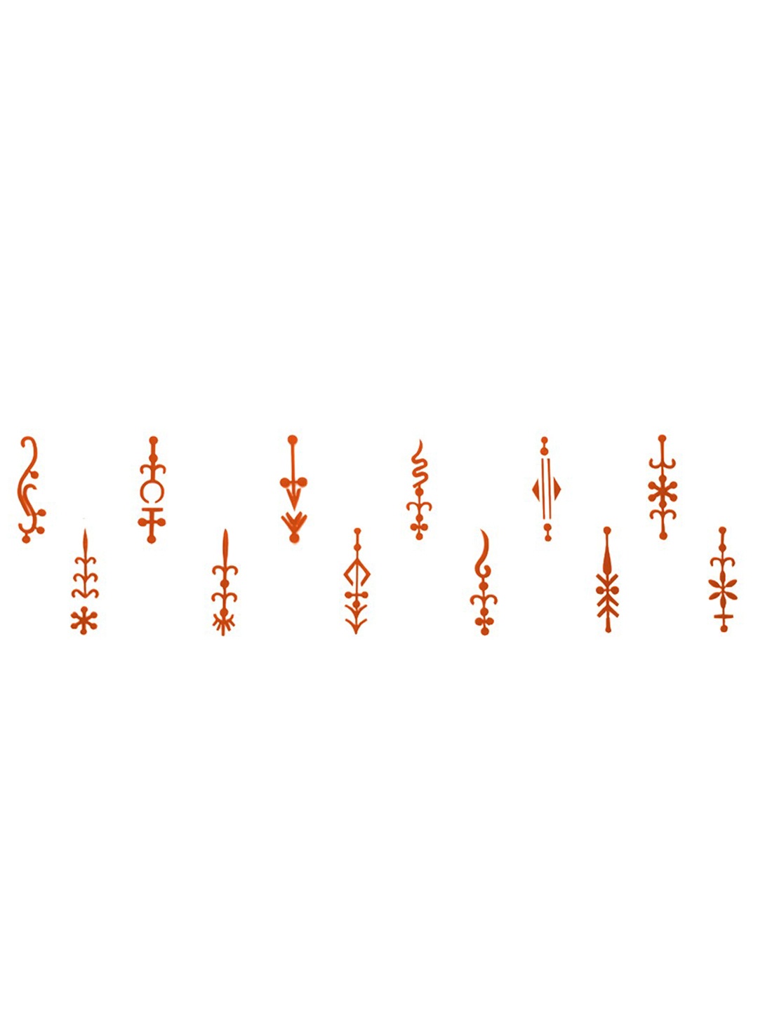 

Comet Busters 12 Pcs Reusable Designer Bindis - Orange