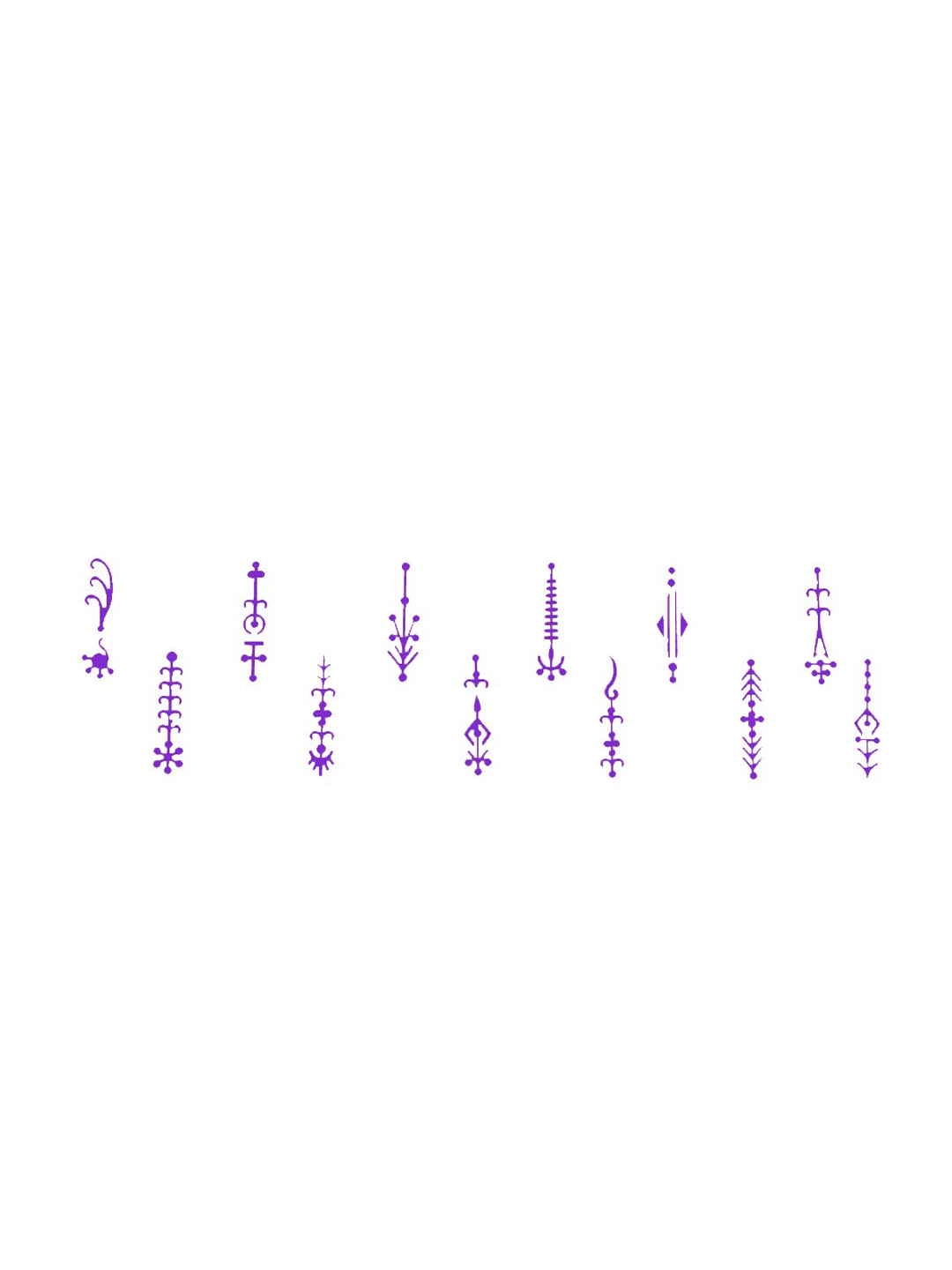 

Comet Busters 12 Pcs Reusable Designer Bindis - Purple