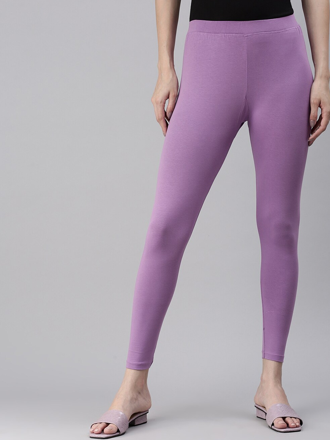 

Kryptic Women Purple Solid Ankle-Length Slim-Fit Legging
