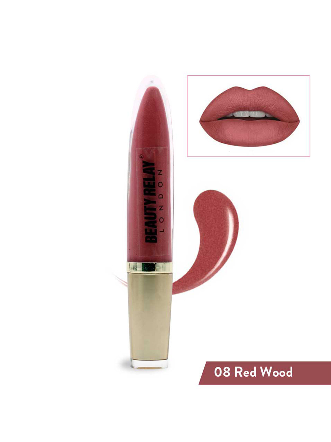 

BeautyRelay London Marker Lip & Cheek Gleam Lip Gloss 5g - Red Wood, Brown
