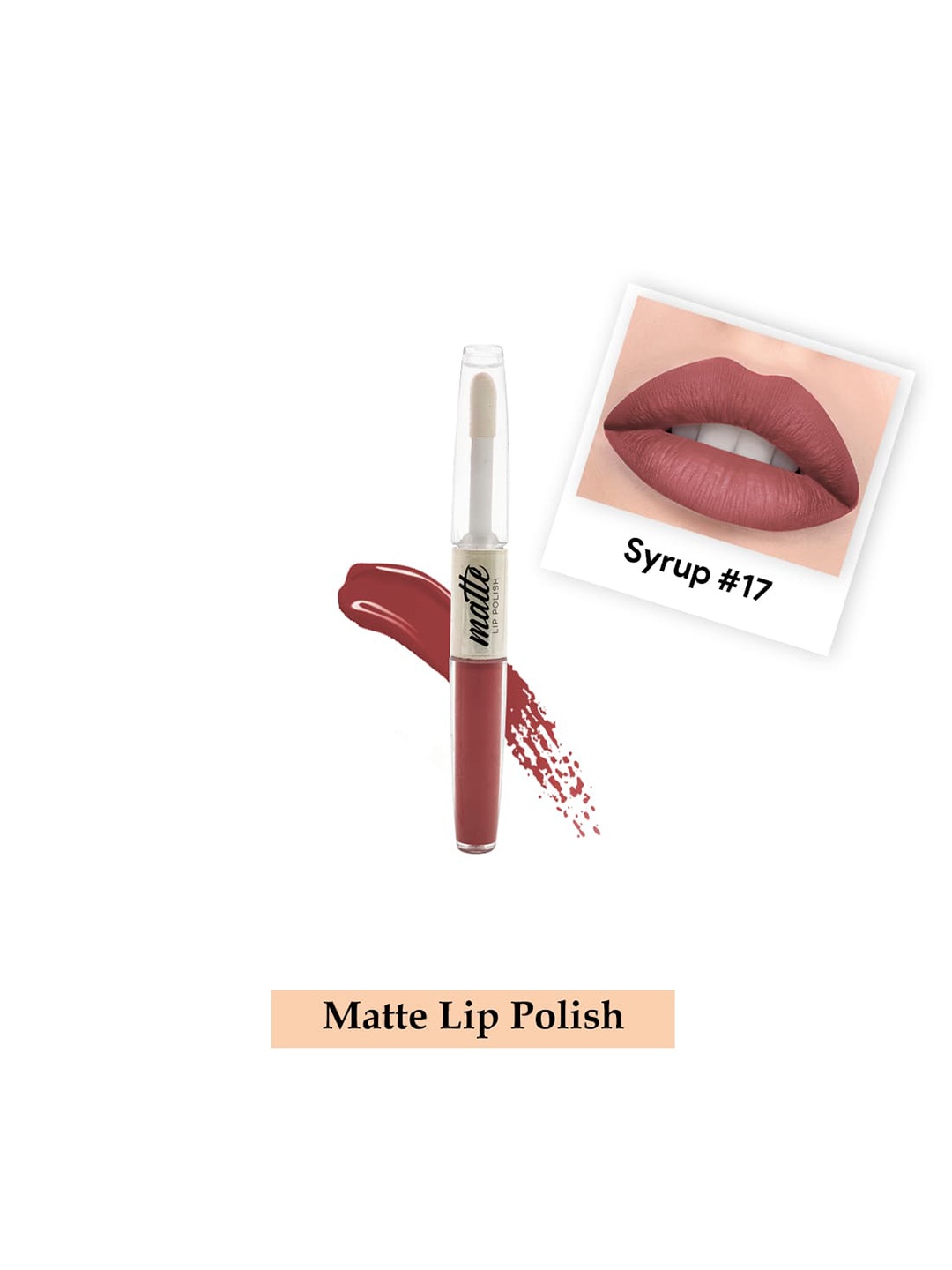 

BeautyRelay London Marker 24 Hours Comfortable Color 2 In 1 Matte Lipstick 5g - Syrup 17, Brown