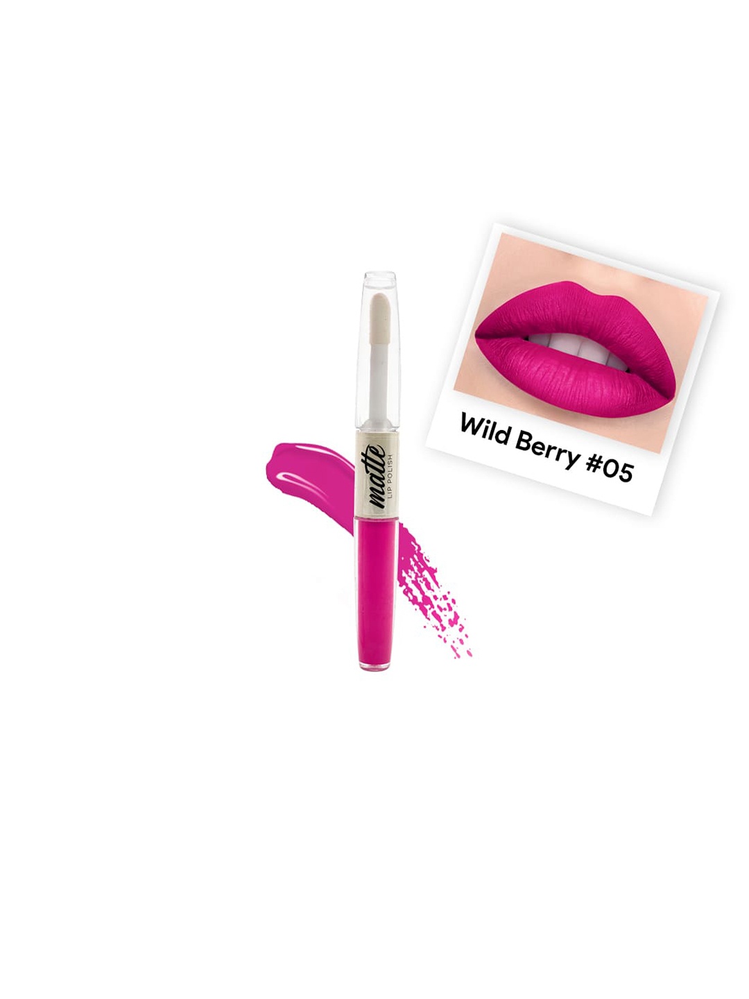 

BeautyRelay London Marker 24 Hours Comfortable Color 2 In 1 Matte Lipstick 5g - Wild Berry 05, Pink