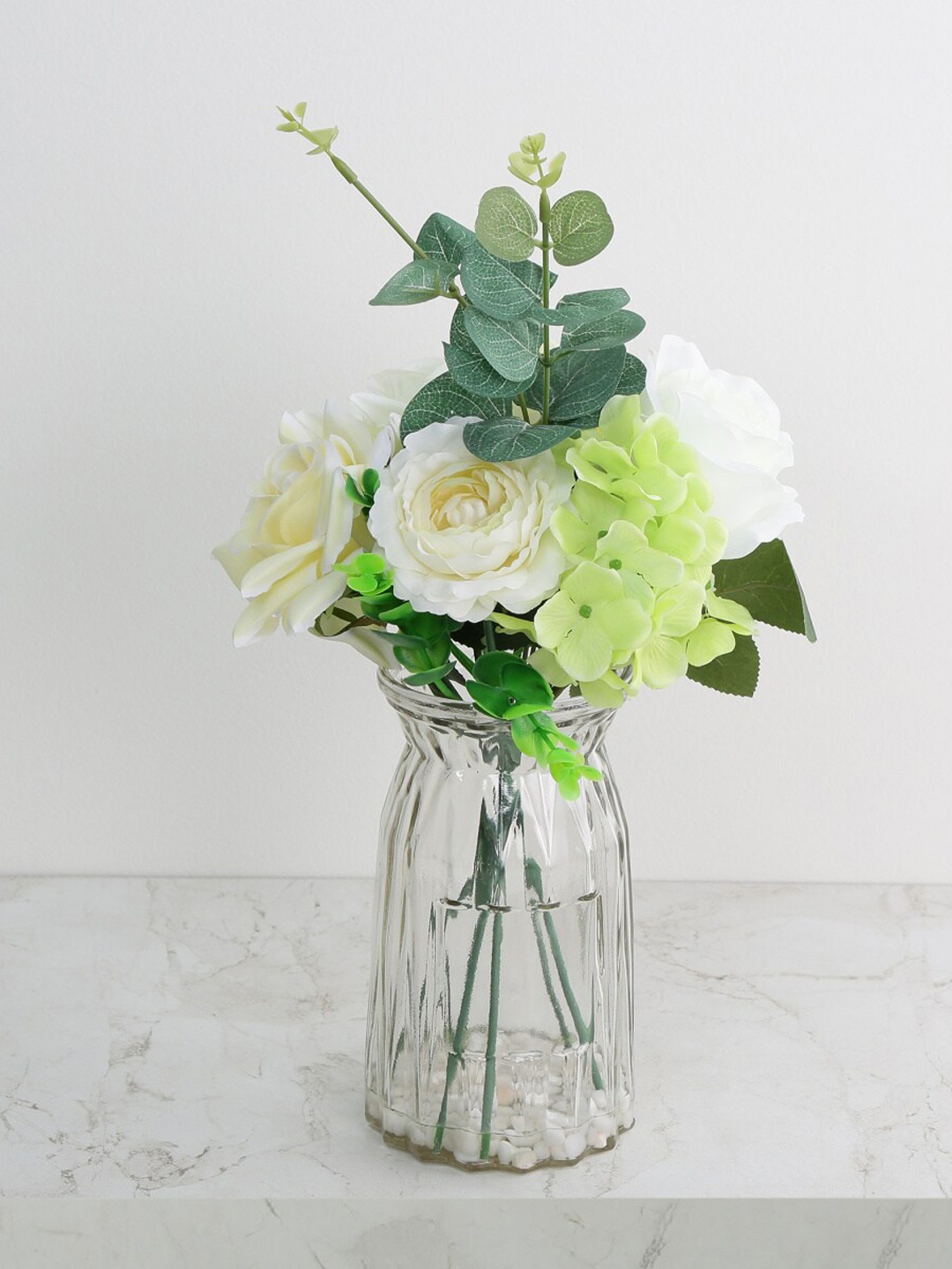 

Home Centre Gardenia Hydrangea in Glass Vase, White