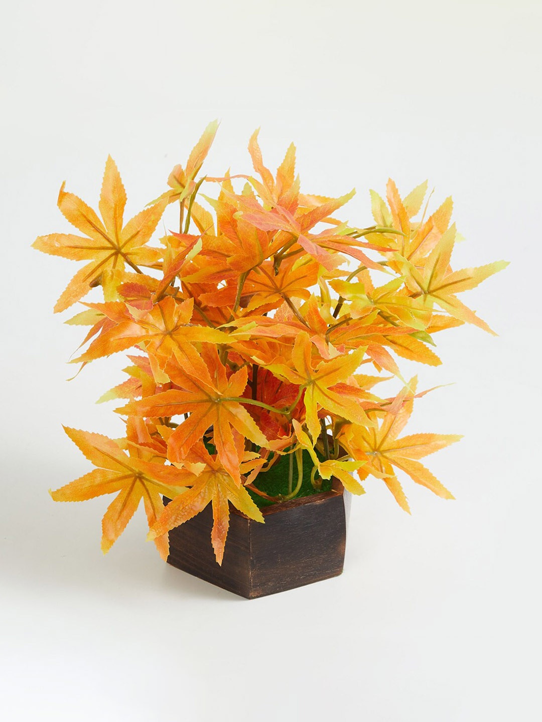 

Home Centre Artificial Maple Leaves Plant With Hexagon Pot, Green