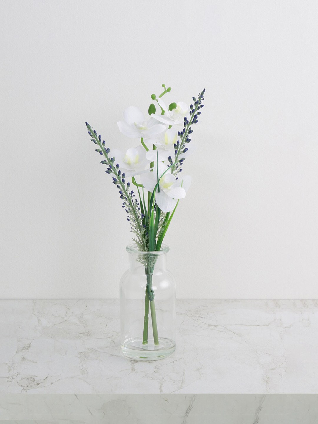 

Home Centre White Artificial Gardenia Flowers With Vase