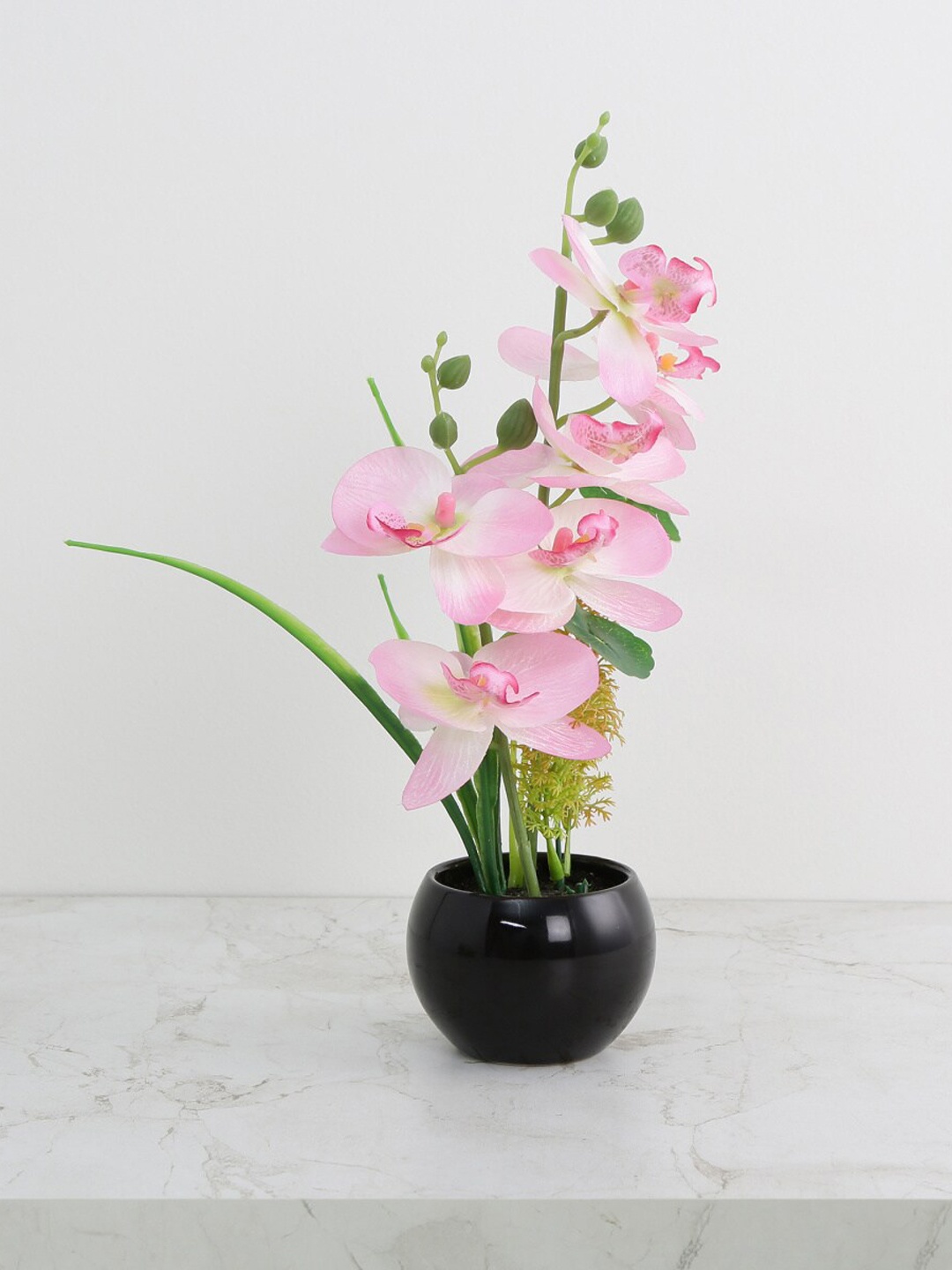 

Home Centre Pink Gardenia Artificial Flowers Plastic In Pot