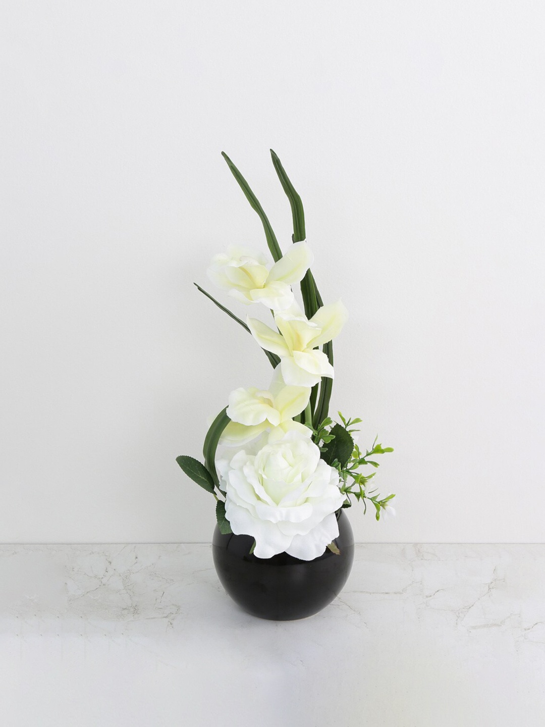 

Home Centre White Orchid Artificial Flower In Pot