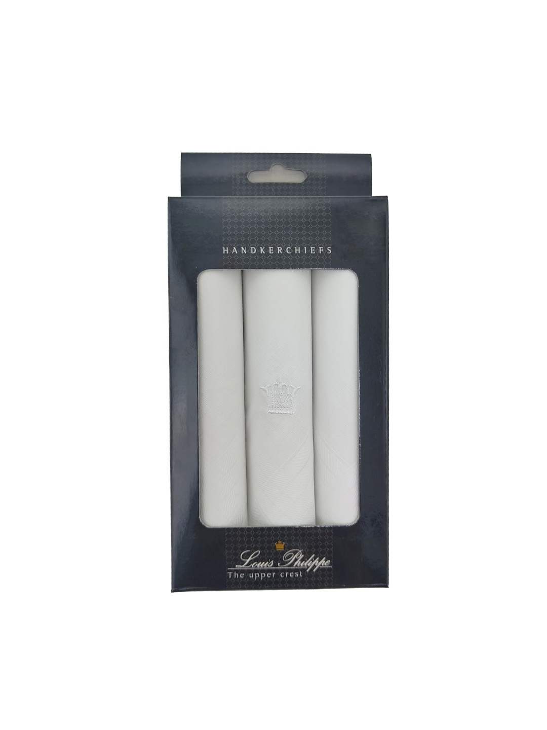 

Louis Philippe Men Pack Of 3 Solid Cotton Handkerchiefs, White