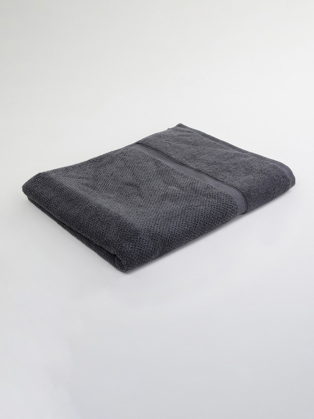 

Home Centre Grey Solid 550 GSM Cotton Bath Towel