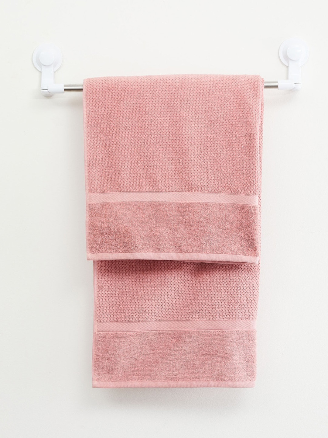 

Home Centre Peach Textured 550 GSM Cotton Bath Towel