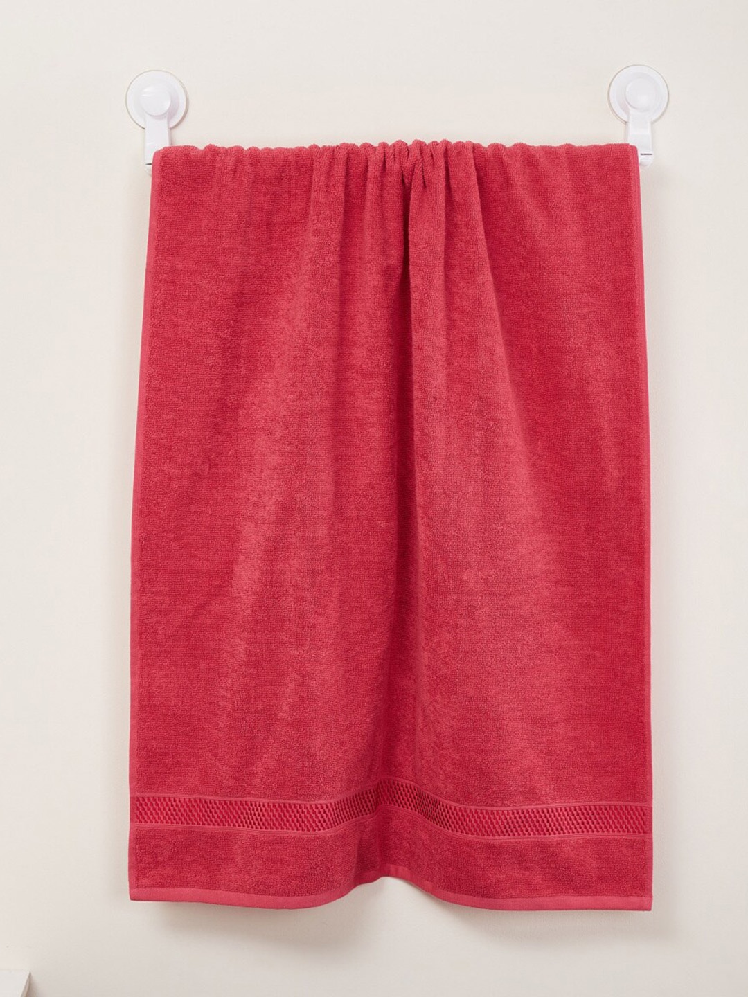 

Home Centre Pink Solid 450 GSM Cotton Bath Towel