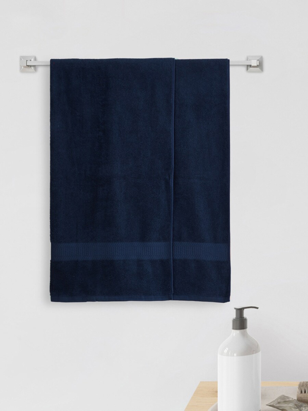 

Home Centre Set Of 2 Blue Solid 380 GSM Cotton Bath Towels