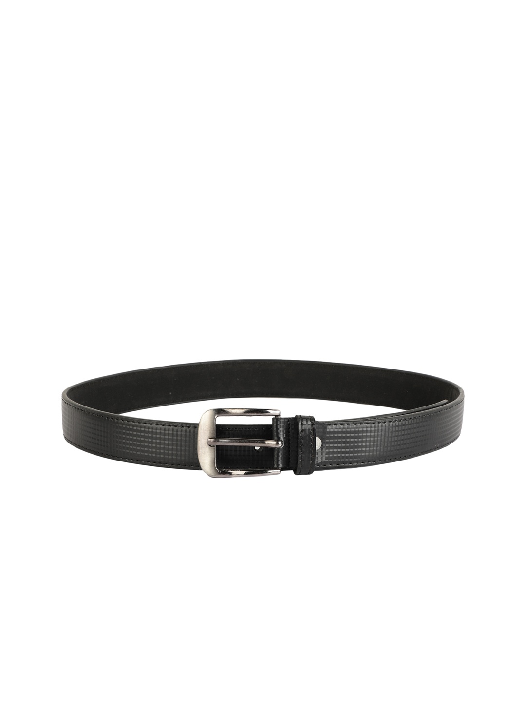 

ZEVORA Men Black Check Belts