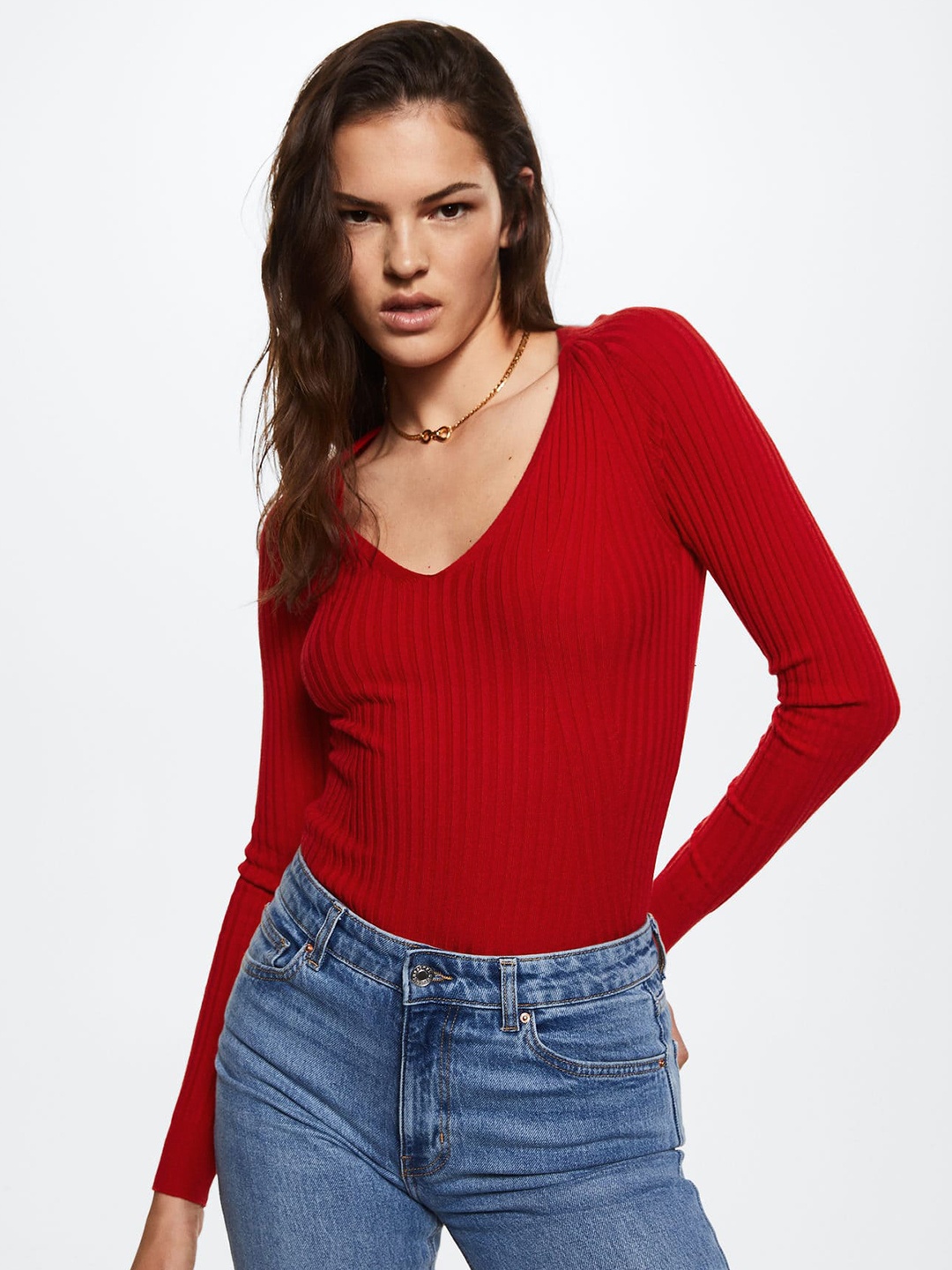

MANGO Women Red Pullover