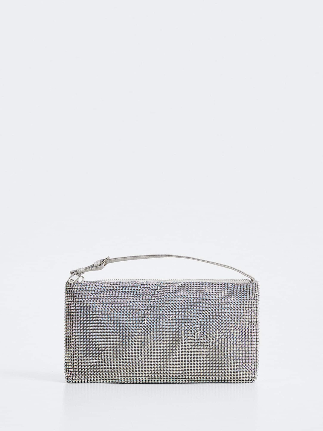 

MANGO Silver-Toned Embellished Purse