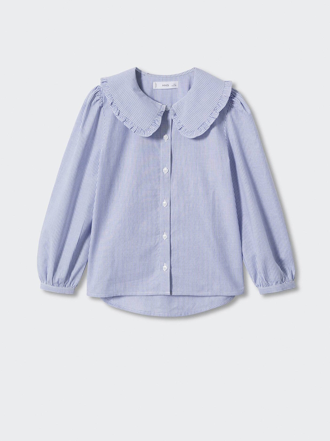 

Mango Kids Girls Striped Sustainable Casual Shirt, Blue