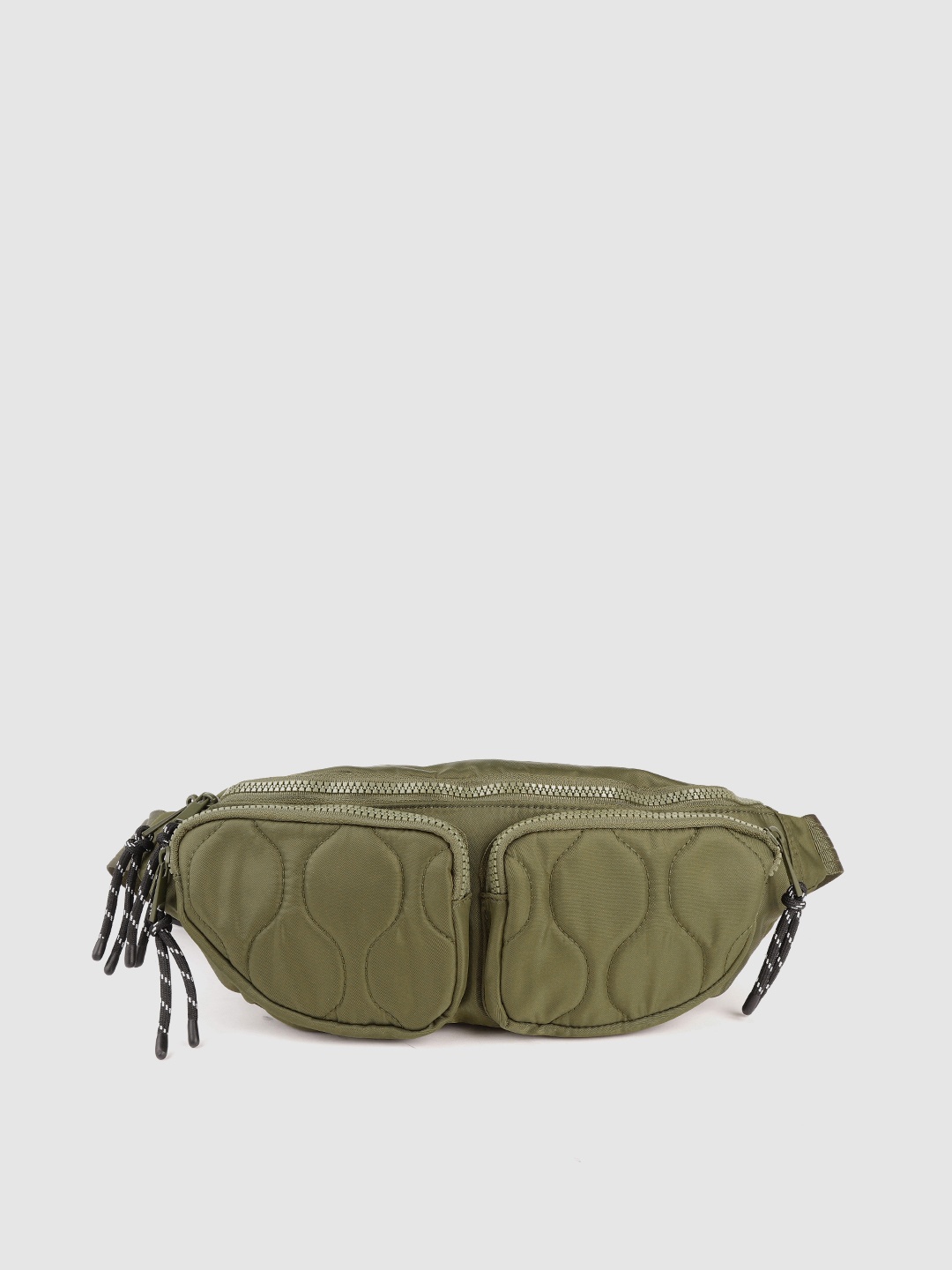 

MANGO MAN Padded Multi-Pocket Waist Pouch, Olive