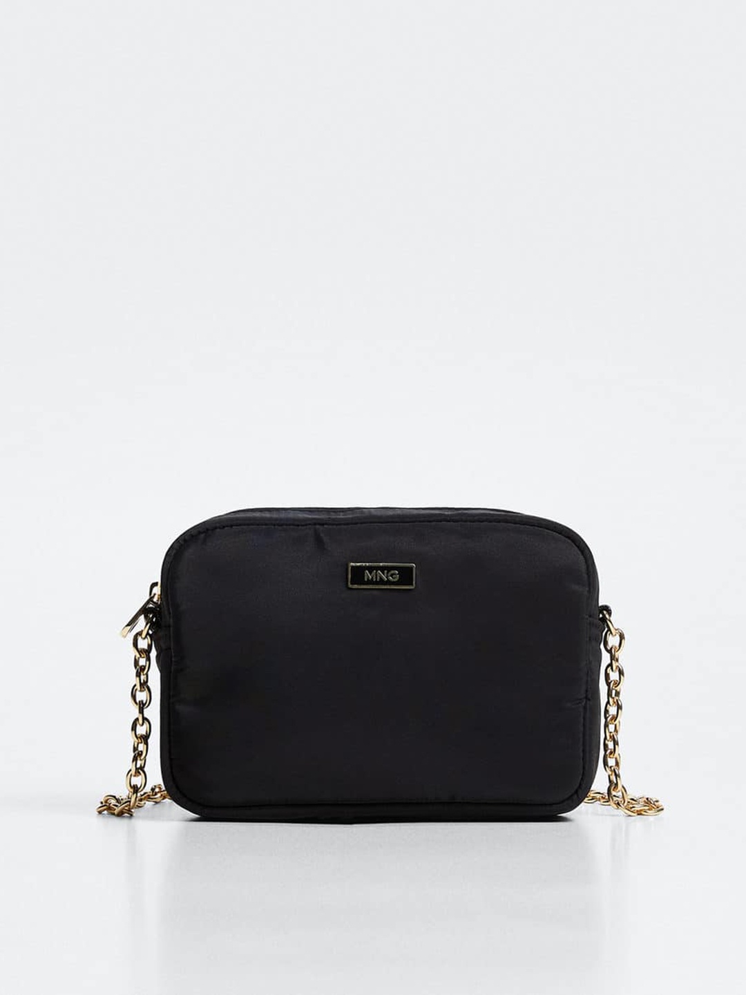 

MANGO Black Solid Structured Sling Bag