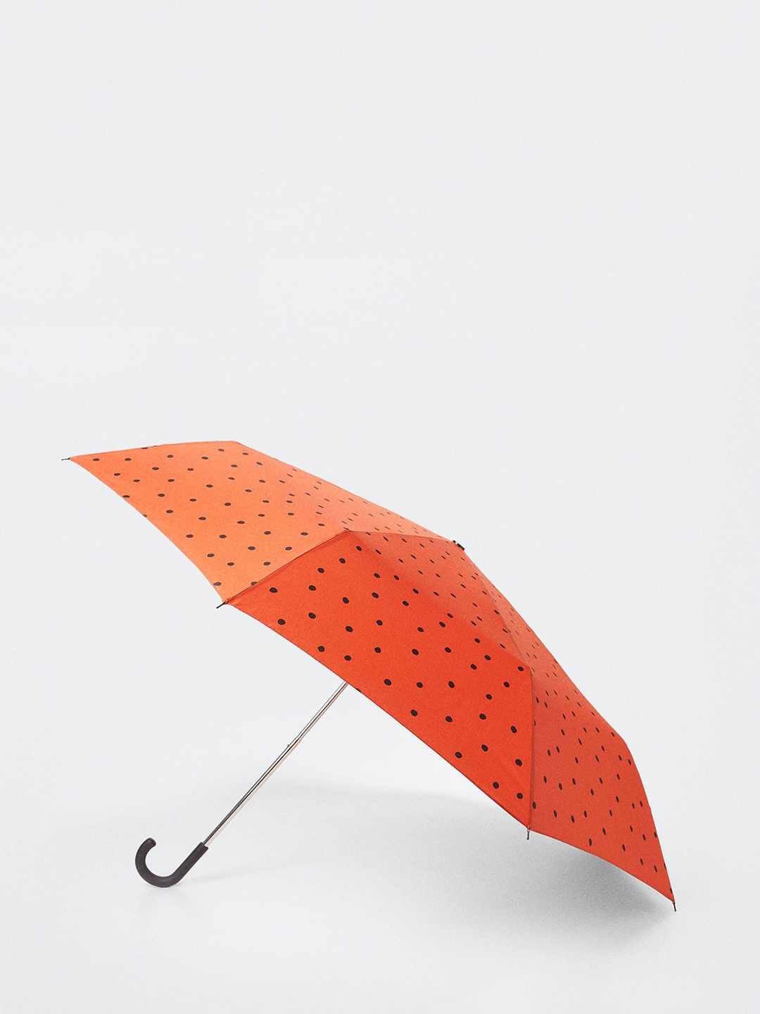 

MANGO Polka Dot Print 2 Fold Umbrella, Orange