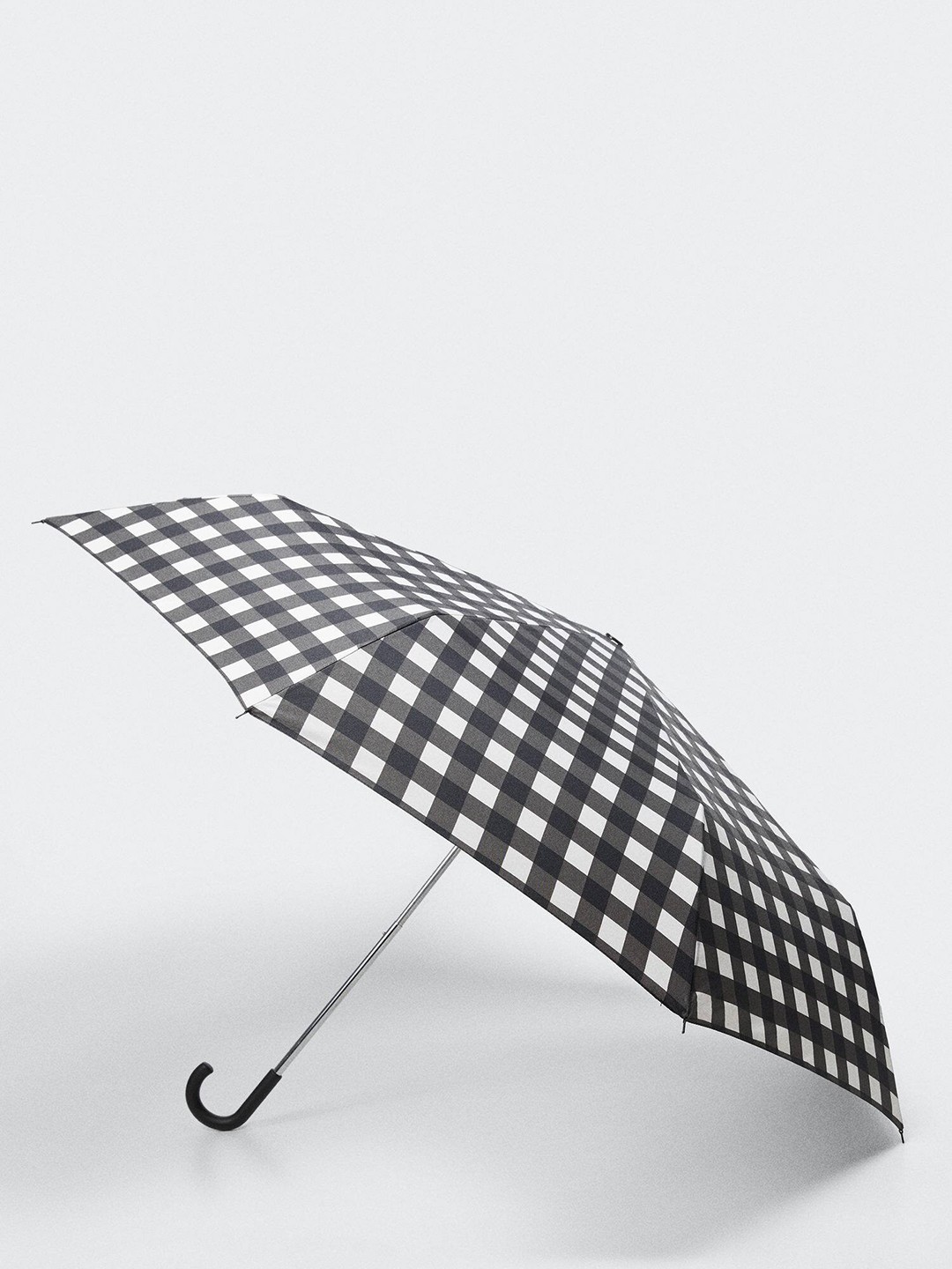 

MANGO Women Checked 3-Fold Umbrella, Off white