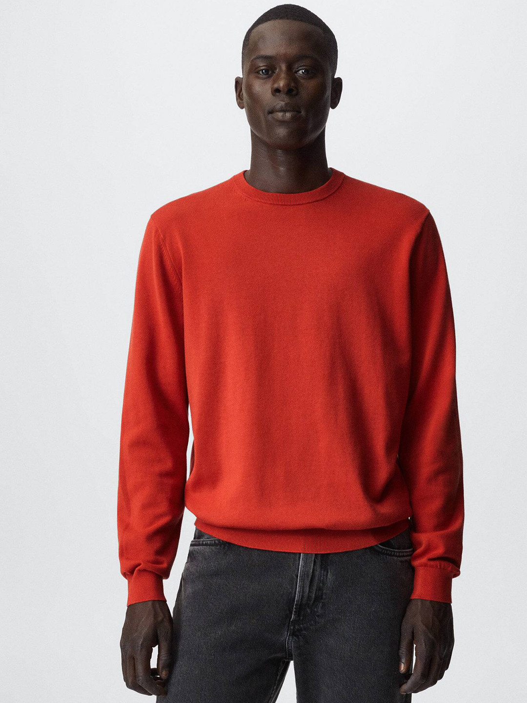 

MANGO MAN Pure Cotton Sustainable Pullover, Red