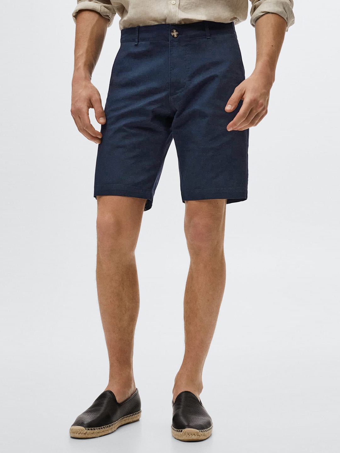 

MANGO MAN Men Slim Fit Chino Shorts, Navy blue