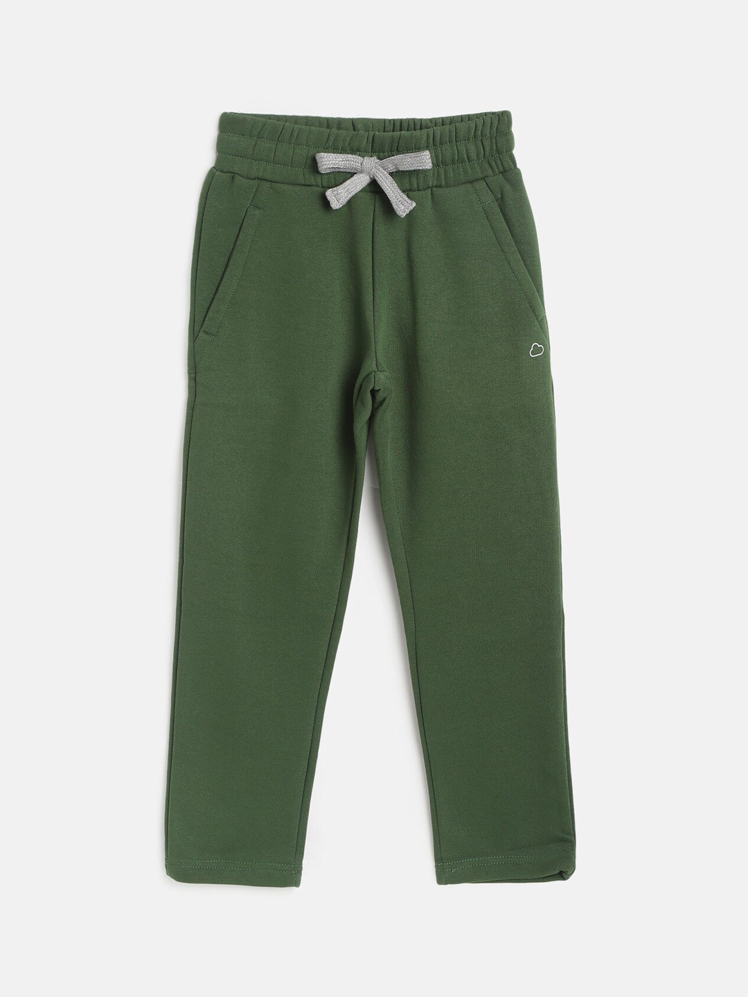 

Sweet Dreams Boys Olive Green Solid Fleece Lounge Pant
