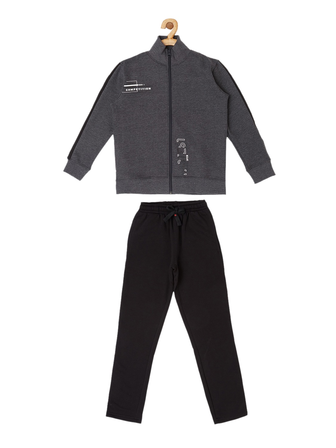 

Sweet Dreams Boys Solid Night Suit, Charcoal