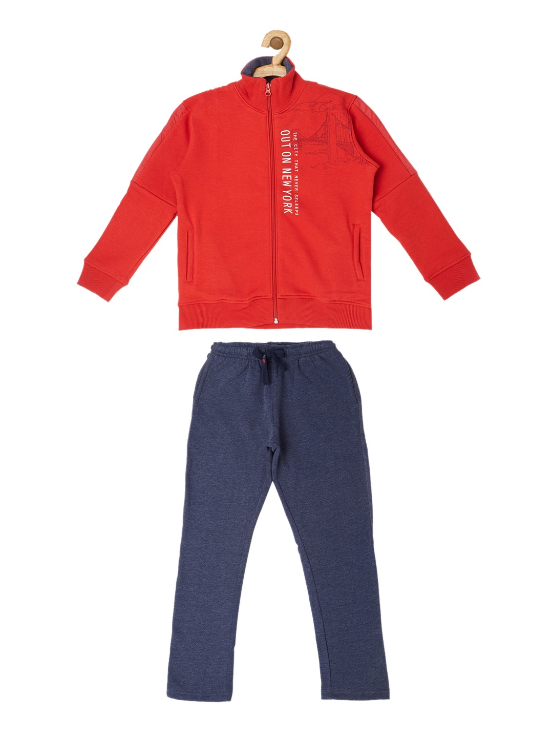 

Sweet Dreams Boys Solid Night Suit, Red