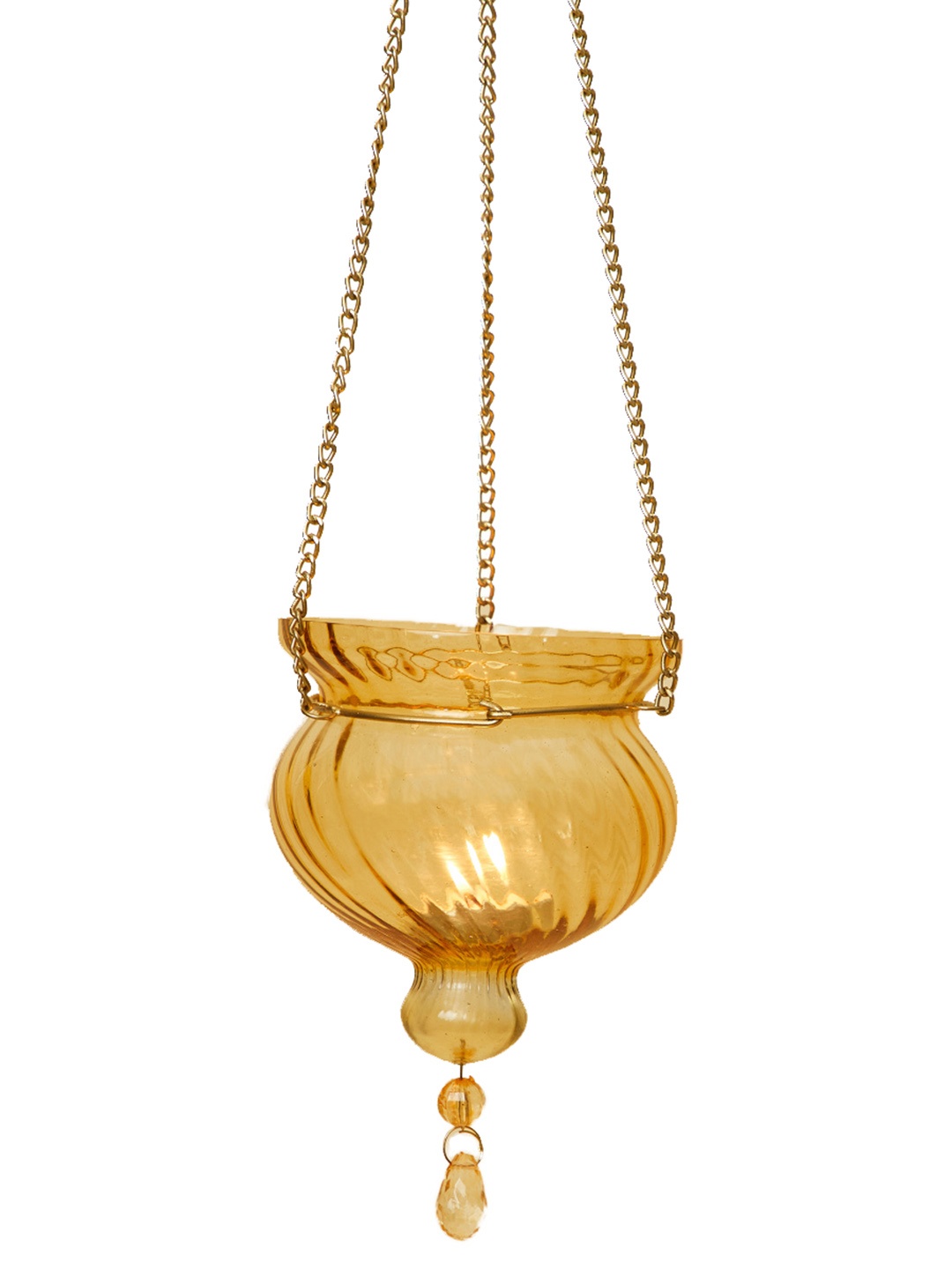 

Home Centre Gold-Colored Textured T-Light Holder