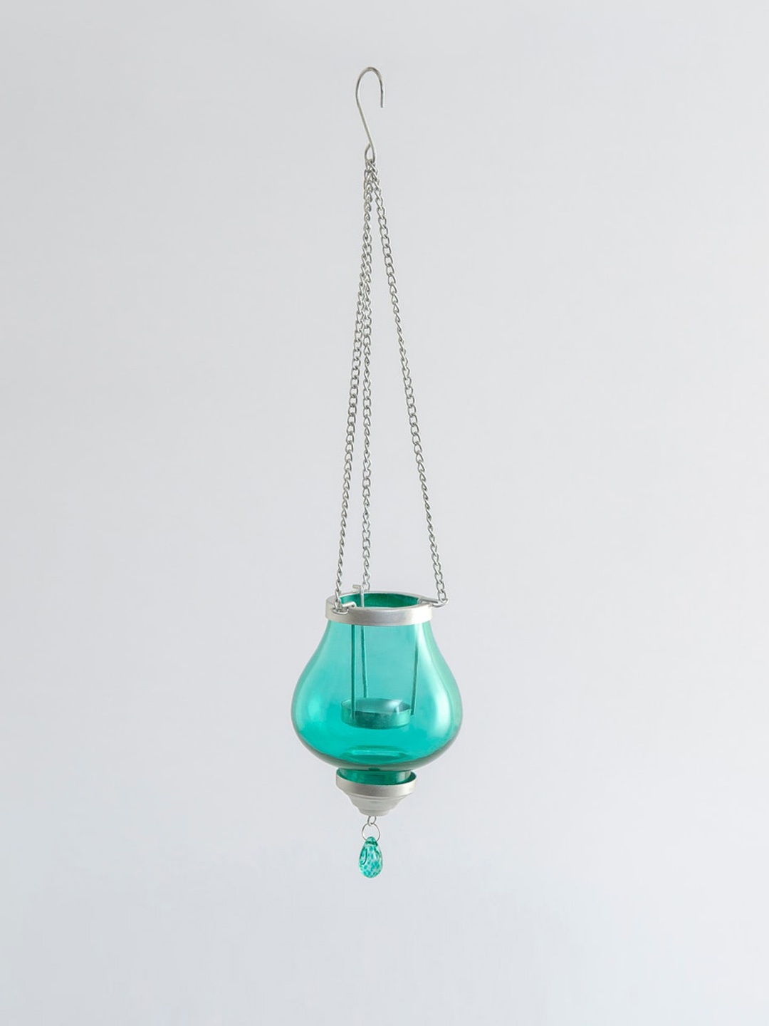 

Home Centre Blue and Silver- Toned Hanging T-Light Holder