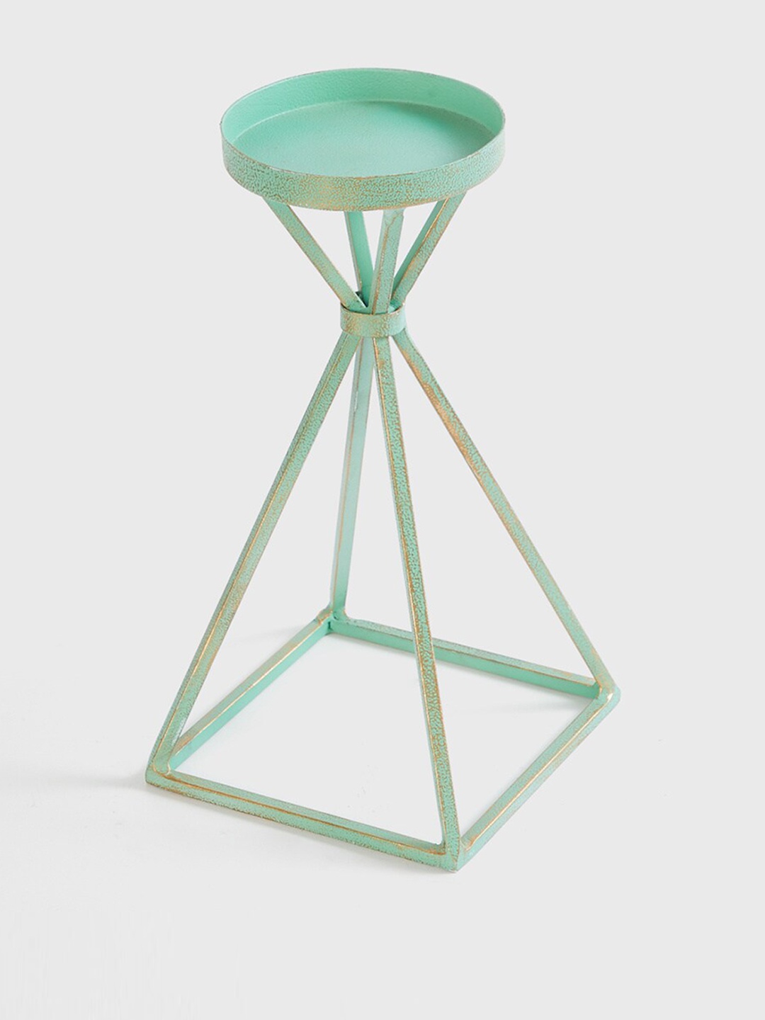 

Home Centre Teal Green Solid Hammered Candle Holders